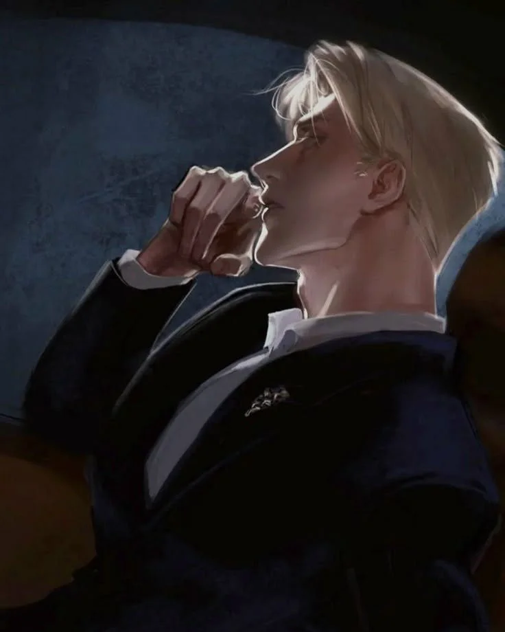 Darius Montclair in side profile, blond-haired and wearing a dark jacket. Source: Gening AI.
